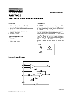 FAN7023MX Datasheet PDF Fairchild Semiconductor