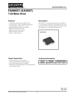 KA3037 Datasheet PDF Fairchild Semiconductor