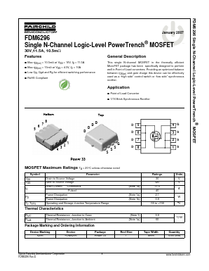 FDM6296 Datasheet PDF Fairchild Semiconductor