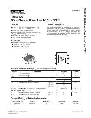 FDS6699S Datasheet PDF Fairchild Semiconductor