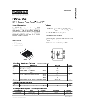 FDS6670AS Datasheet PDF Fairchild Semiconductor
