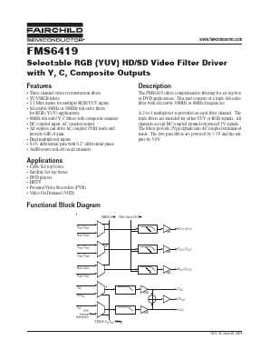 FMS6419 Datasheet PDF Fairchild Semiconductor
