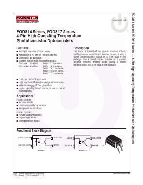 FOD817DSD Datasheet PDF Fairchild Semiconductor
