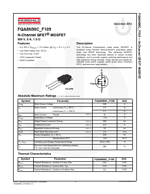 FQA8N90C Datasheet PDF Fairchild Semiconductor