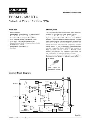 FS6M12653RTCYDT Datasheet PDF Fairchild Semiconductor