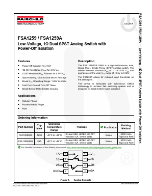 FSA1259 Datasheet PDF Fairchild Semiconductor