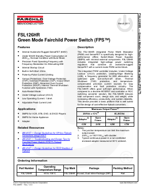 FSL126HR Datasheet PDF Fairchild Semiconductor