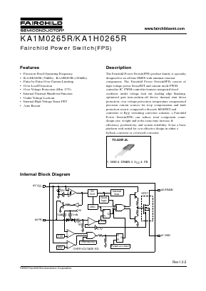 KA1H0265 Datasheet PDF Fairchild Semiconductor