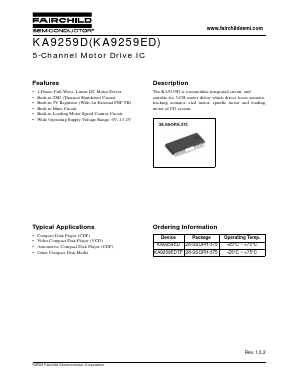 KA9259D Datasheet PDF Fairchild Semiconductor