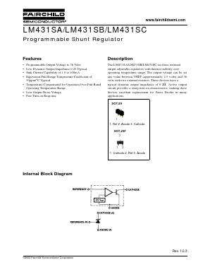 LM431 Datasheet PDF Fairchild Semiconductor