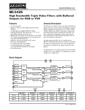 ML6426-2 Datasheet PDF Fairchild Semiconductor