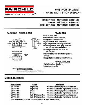 MST6140C Datasheet PDF Fairchild Semiconductor