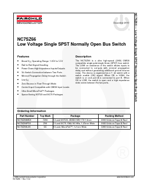 NC7SZ66 Datasheet PDF Fairchild Semiconductor