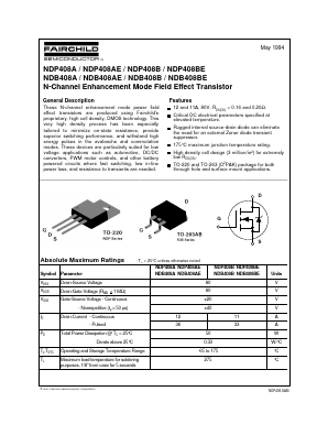 NDB408AE Datasheet PDF Fairchild Semiconductor