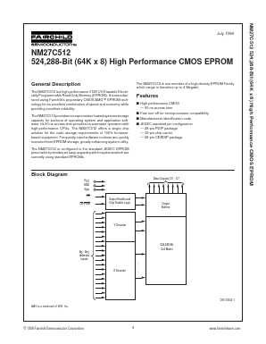 M27C512V Datasheet PDF Fairchild Semiconductor
