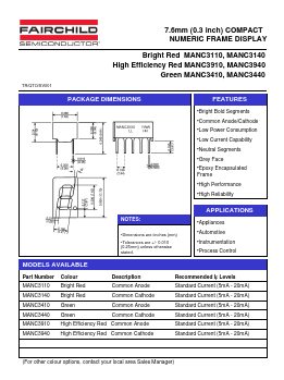 MANC3110 Datasheet PDF Fairchild Semiconductor