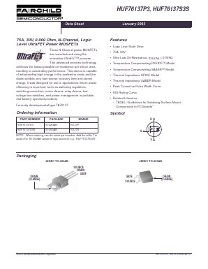 HUF76137S3S Datasheet PDF Fairchild Semiconductor