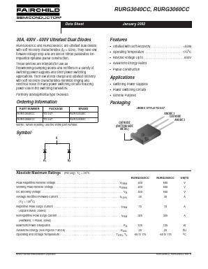 RURG3040 Datasheet PDF Fairchild Semiconductor