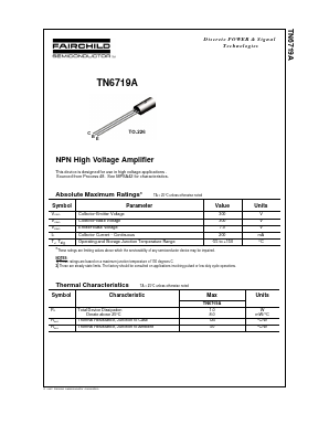 TN6719A Datasheet PDF Fairchild Semiconductor