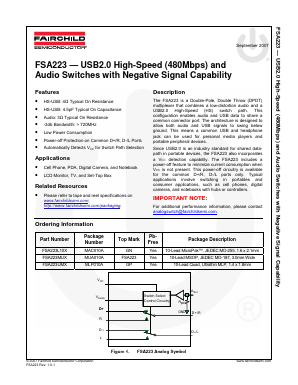 FSA223L10X Datasheet PDF Fairchild Semiconductor