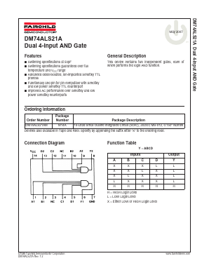 DM74ALS21A Datasheet PDF Fairchild Semiconductor