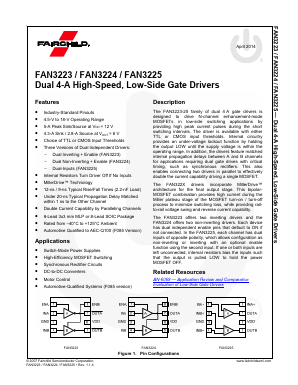 FAN3224CMX_F085 Datasheet PDF Fairchild Semiconductor
