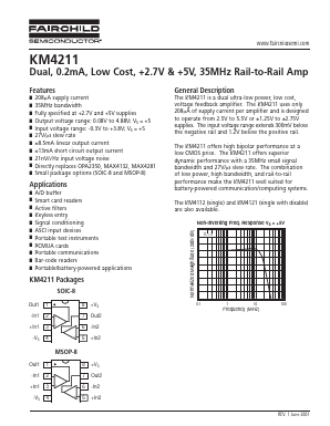 KM4211IC8TR3 Datasheet PDF Fairchild Semiconductor