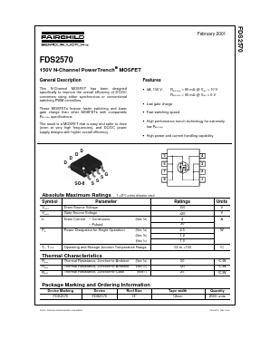 FDS2570 Datasheet PDF Fairchild Semiconductor