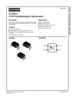 H11B815.S Datasheet PDF Fairchild Semiconductor