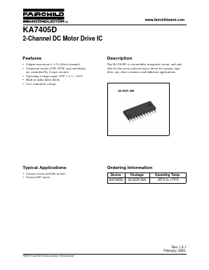 KA7405D Datasheet PDF Fairchild Semiconductor