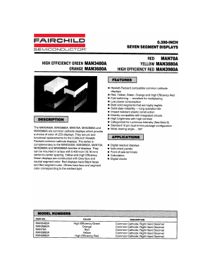 MAN3680A Datasheet PDF Fairchild Semiconductor