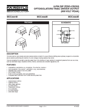 MOC3081SM Datasheet PDF Fairchild Semiconductor