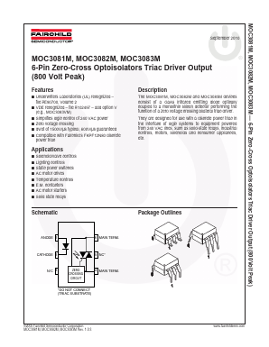 MOC3081M Datasheet PDF Fairchild Semiconductor