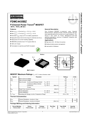FDMC4435BZ_F126 Datasheet PDF Fairchild Semiconductor