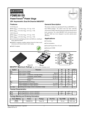 FDMS3615S Datasheet PDF Fairchild Semiconductor