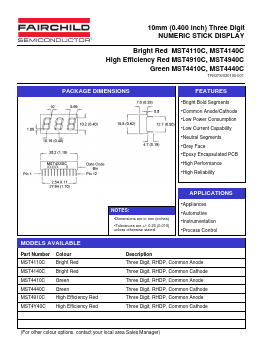 MST4410C Datasheet PDF Fairchild Semiconductor