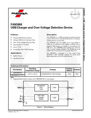 FAN3988IL6X_F113 Datasheet PDF Fairchild Semiconductor