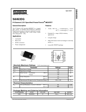 SI6463DQ Datasheet PDF Fairchild Semiconductor