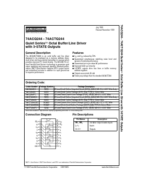 74ACQ244PC Datasheet PDF Fairchild Semiconductor