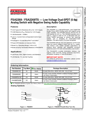 FSA2269L10X Datasheet PDF Fairchild Semiconductor