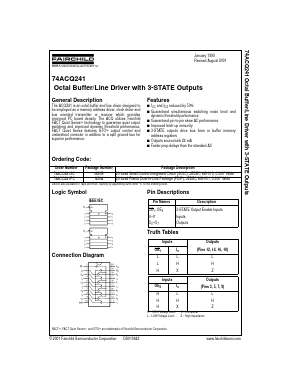 74ACQ241MSA Datasheet PDF Fairchild Semiconductor