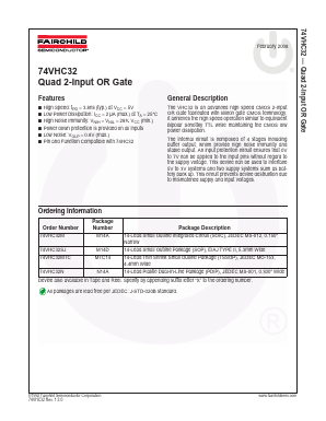 74VHC32M Datasheet PDF Fairchild Semiconductor
