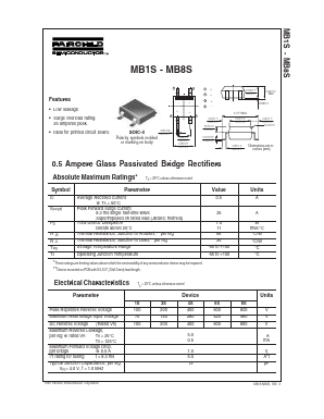 MB1S_99 Datasheet PDF Fairchild Semiconductor