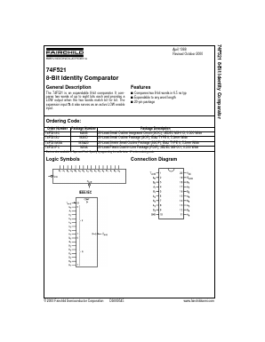 74F521SCX Datasheet PDF Fairchild Semiconductor