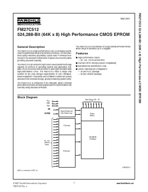 FM27C512_01 Datasheet PDF Fairchild Semiconductor
