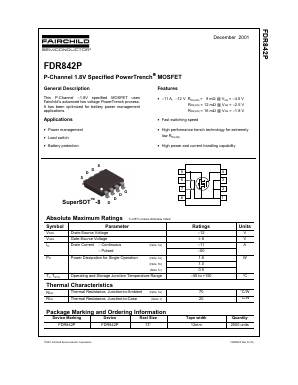 FDR842P Datasheet PDF Fairchild Semiconductor