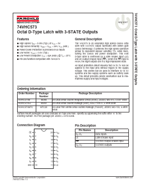 74VHC573SJ Datasheet PDF Fairchild Semiconductor