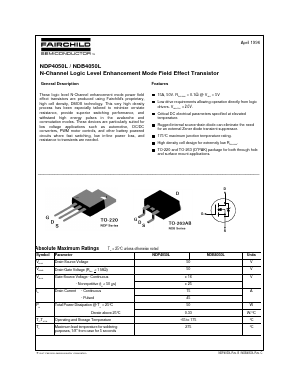 NDP4050L Datasheet PDF Fairchild Semiconductor