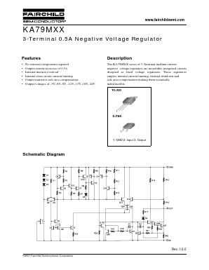 KA79M05 Datasheet PDF Fairchild Semiconductor