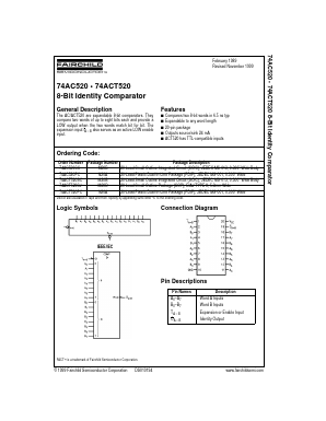 74AC520SC Datasheet PDF Fairchild Semiconductor